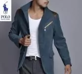 veste polo hommes nouveau pas cher style tirette mode bleu e